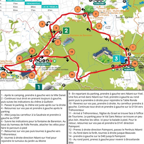 Itinéraire balade à vélo Le Val Sans Retour (Journée)