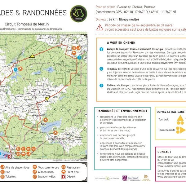 Itinéraire VTT : Boucle du Tombeau de Merlin