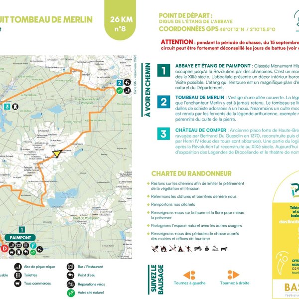 Itinéraire VTT : Boucle du Tombeau de Merlin